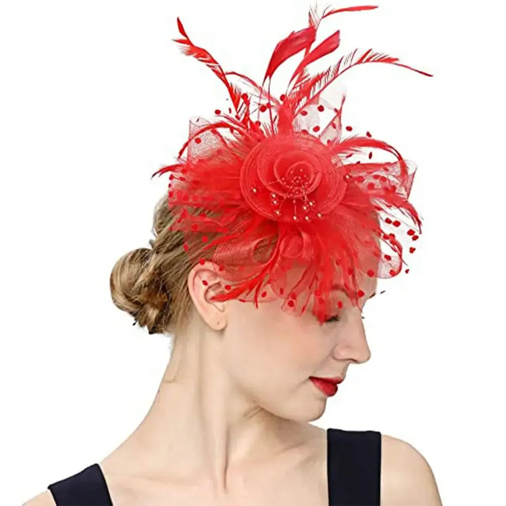 Mesh Dot Fascinator Hat