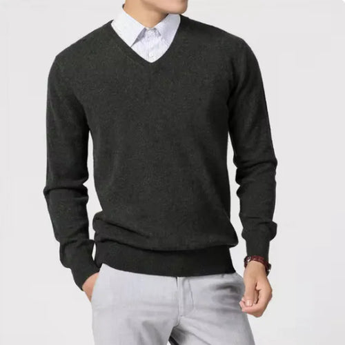 Classic Pullover V-Neck Sweater Black V Bazaare Mart Pullover v-Neck Sweater