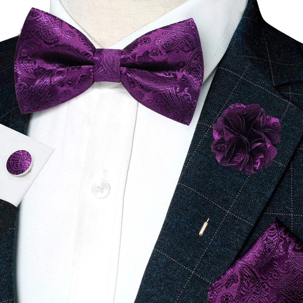 Paisley Jacquard Bow Tie 4pc Set Bazaare Mart Paisley Jacquard Bow Tie 4pc Set
