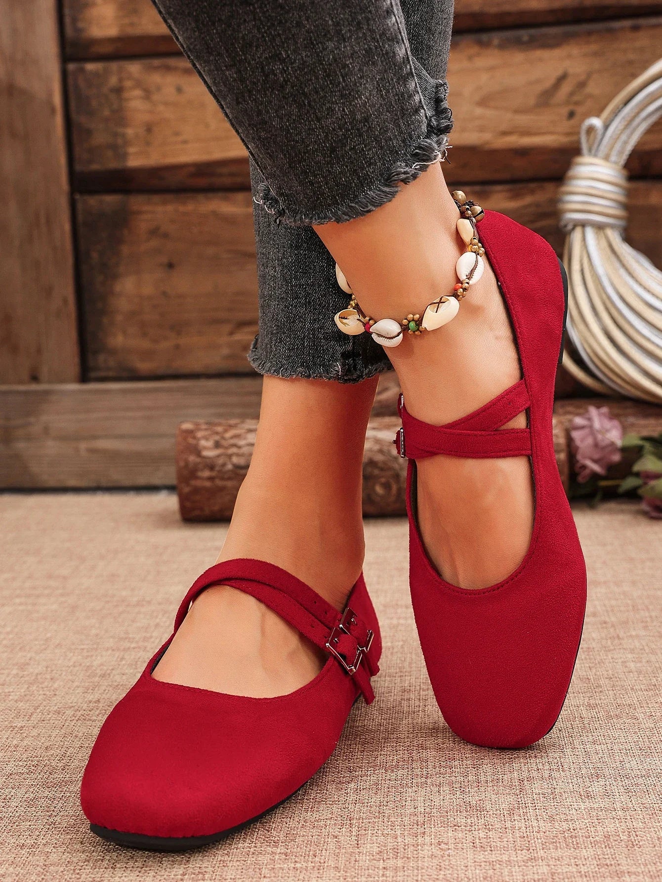 Double Strap Mary Jane Shoes
