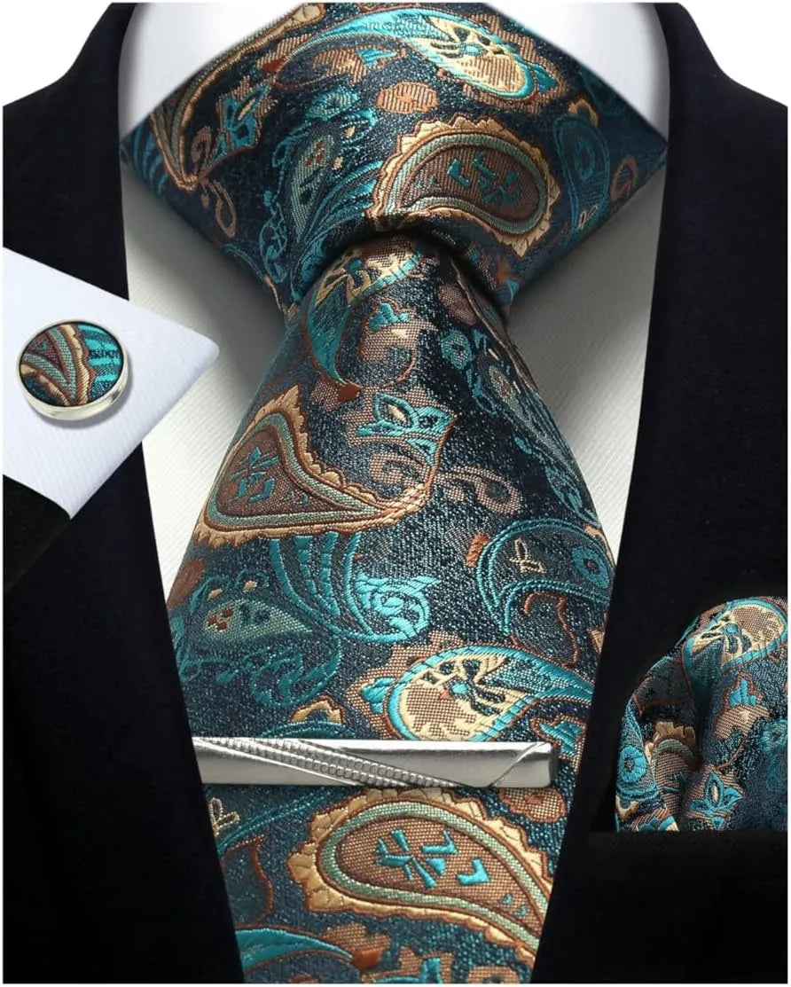 Silk Paisley 4pc Necktie Set