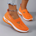 Breathable Mesh Mary Jane Style Sneakers Orange Bazaare Mart Slip Ons