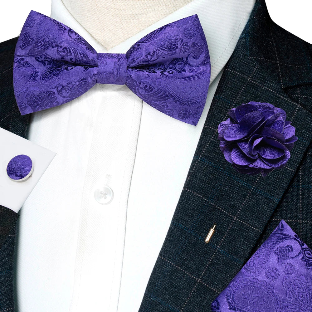 Paisley Jacquard Bow Tie 4pc Set Bazaare Mart Paisley Jacquard Bow Tie 4pc Set