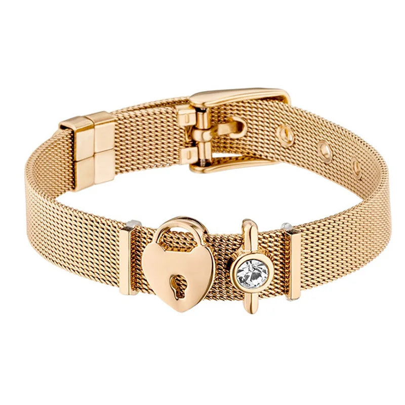 Nautical Stainless Steel Mesh Bracelet