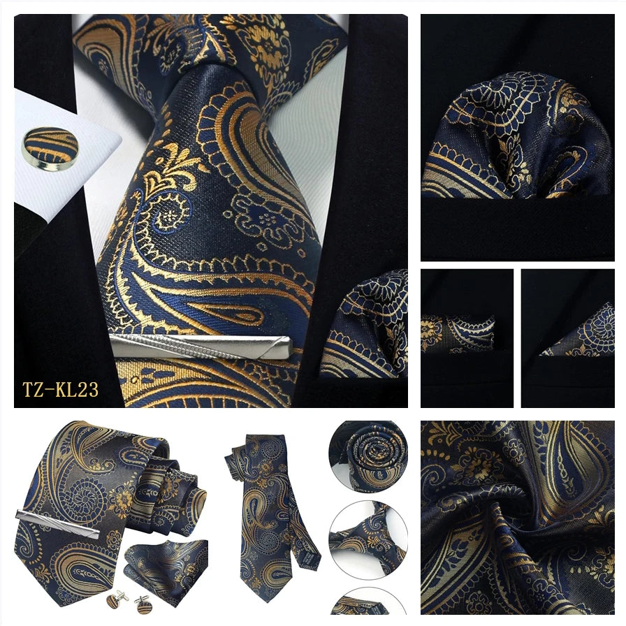 Silk Paisley 4pc Necktie Set