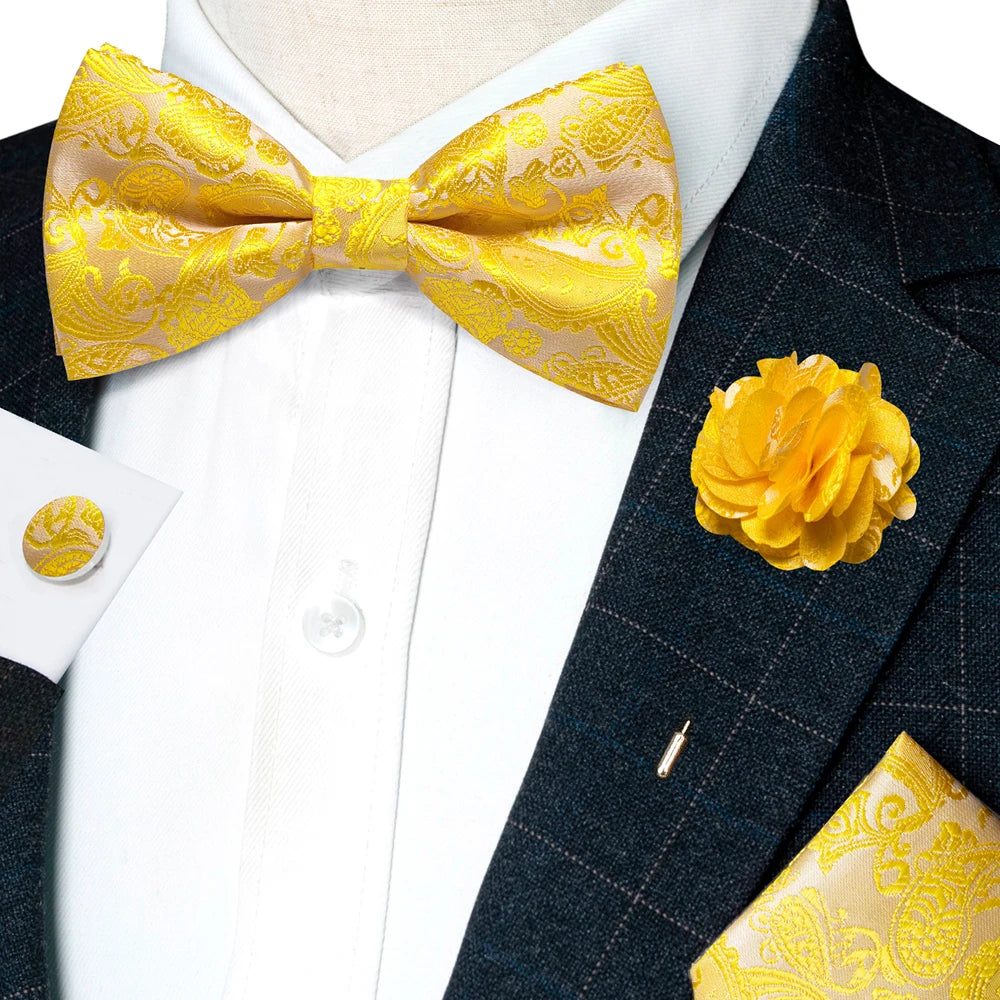 Paisley Jacquard Bow Tie 4pc Set Bazaare Mart Paisley Jacquard Bow Tie 4pc Set