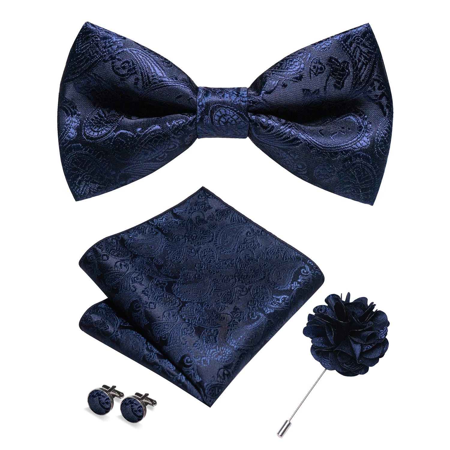 Paisley Jacquard Bow Tie 4pc Set 0036 Bazaare Mart Paisley Jacquard Bow Tie 4pc Set
