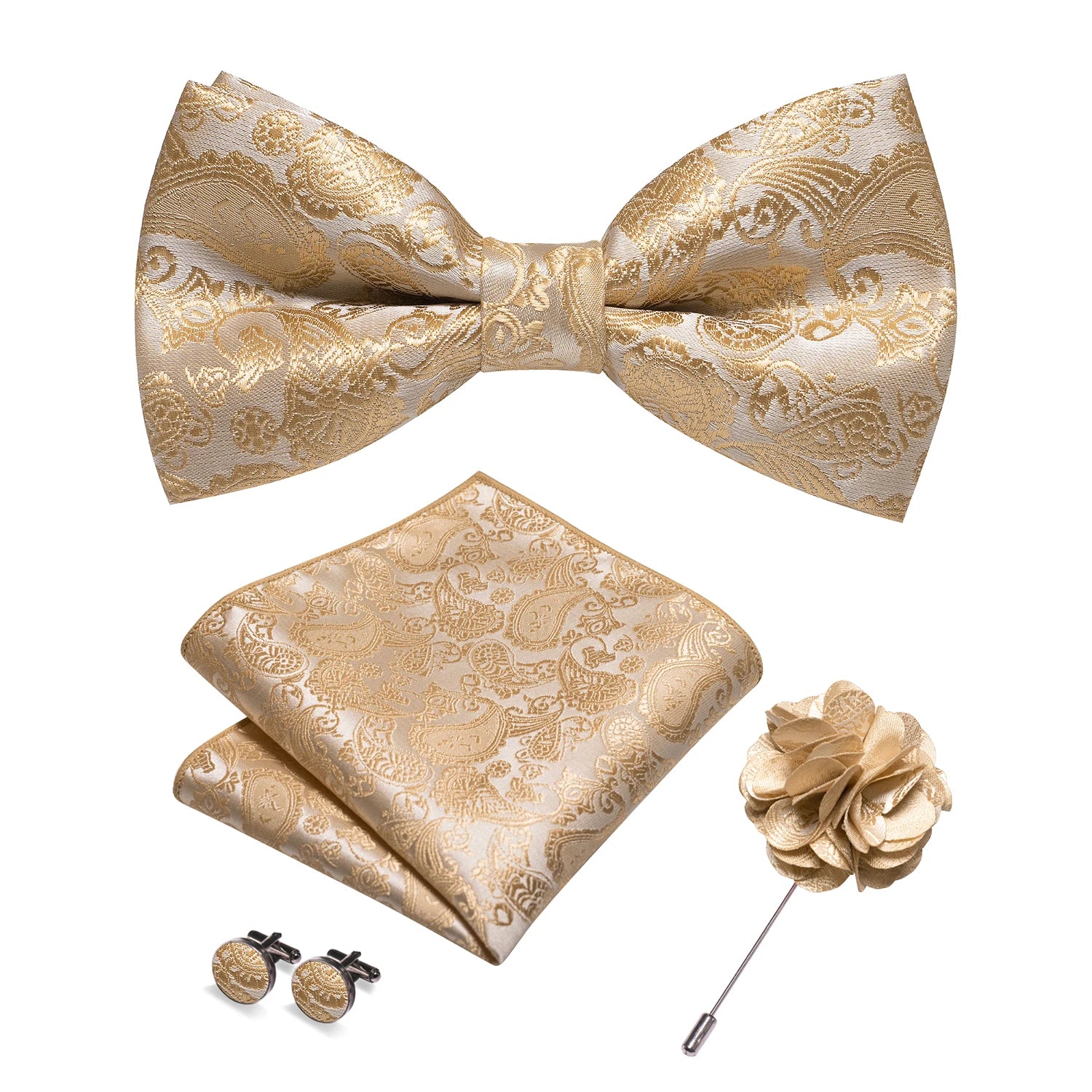 Paisley Jacquard Bow Tie 4pc Set 0017 Bazaare Mart Paisley Jacquard Bow Tie 4pc Set