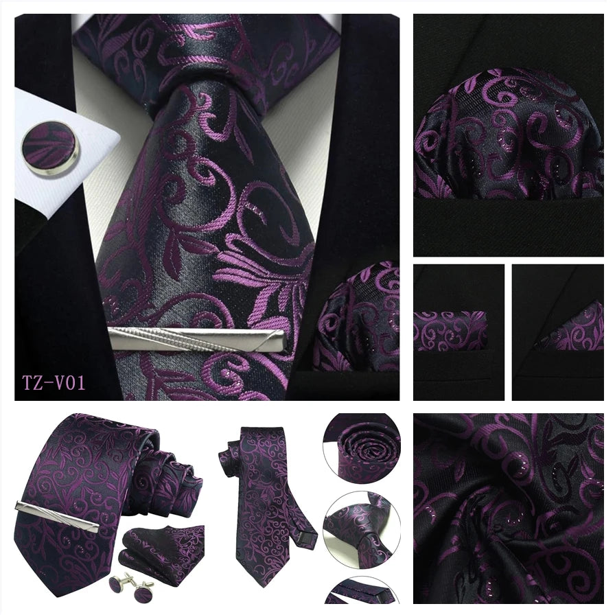 Silk Paisley 4pc Necktie Set