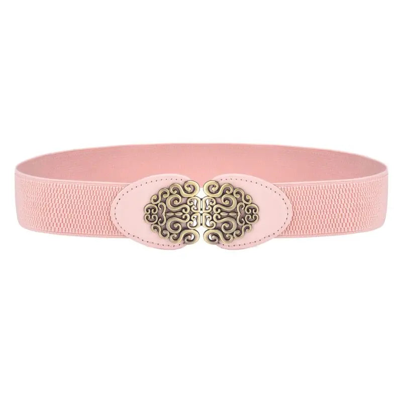 Women's Retro Stretch Belt 4YF-5 pink Bazaare Mart Belt