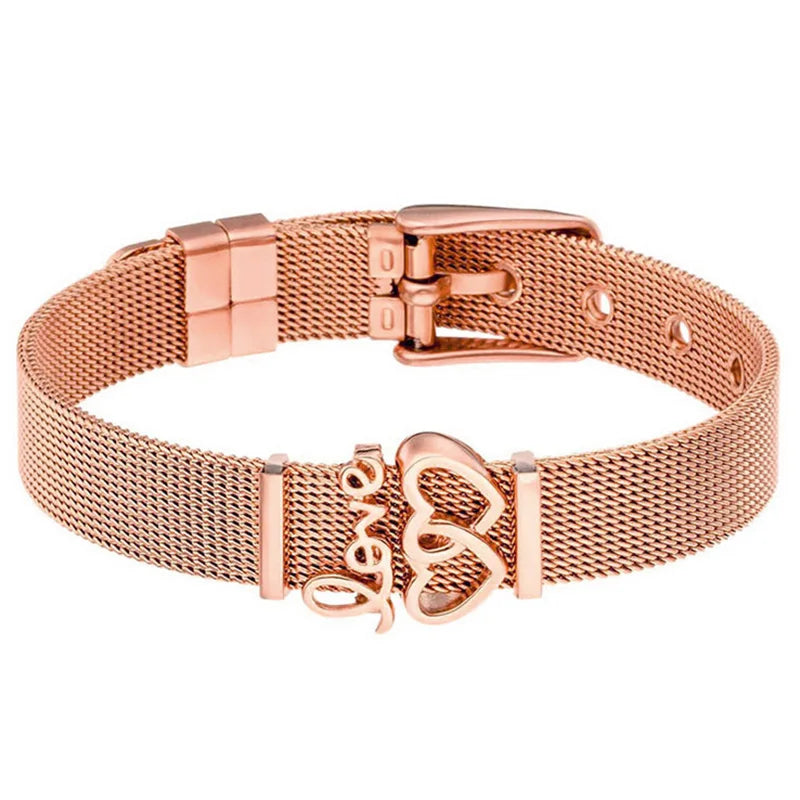 Nautical Stainless Steel Mesh Bracelet