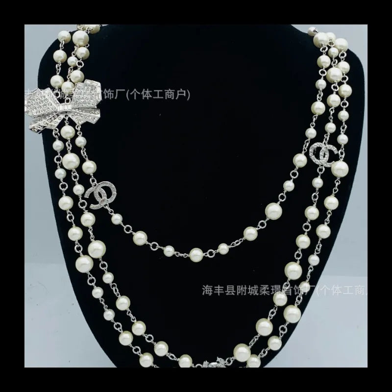 Long Chain Multi-Strand Necklace Bazaare Mart Multi Strand Necklace