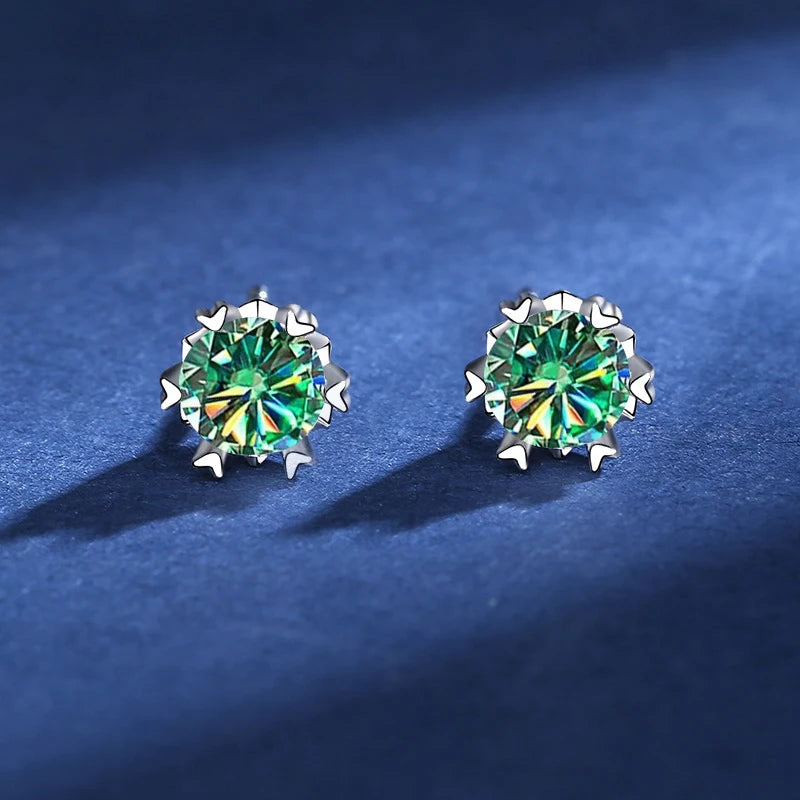 Moissanite Stud Earrings For Women