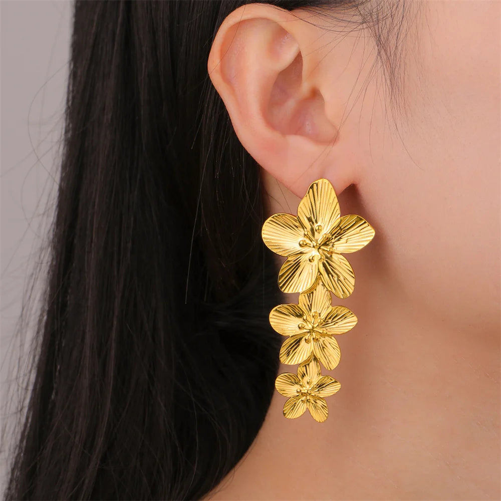 Big Flower Earrings