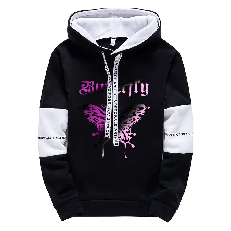 Butterfly Hoodie and Joggers Black Top Bazaare Mart Butterfly Hoodie and Joggers