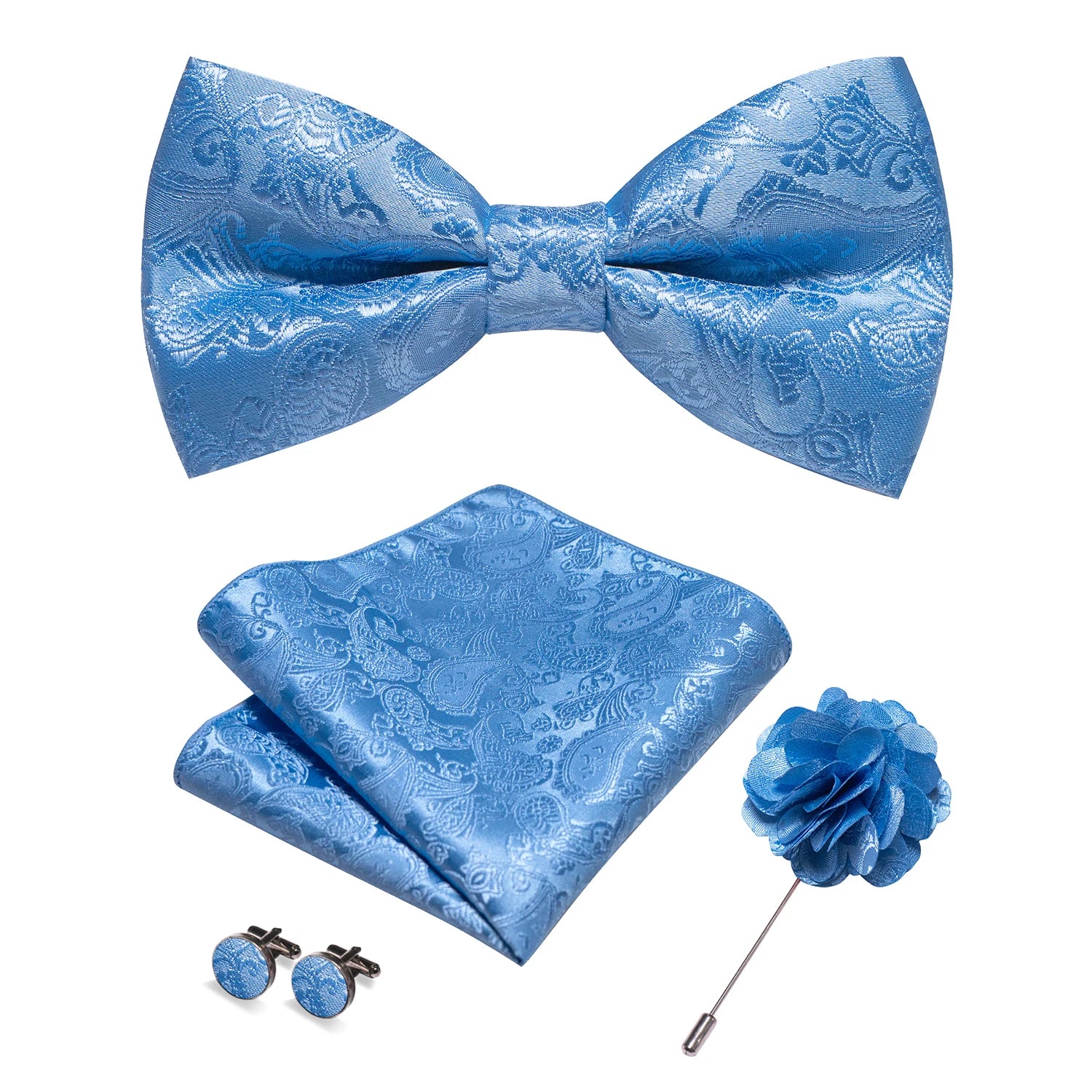 Paisley Jacquard Bow Tie 4pc Set 0010 Bazaare Mart Paisley Jacquard Bow Tie 4pc Set