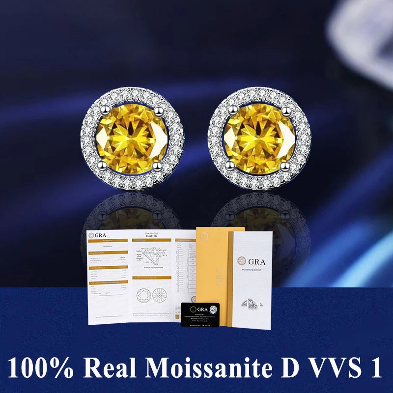 Moissanite Stud Earrings For Women