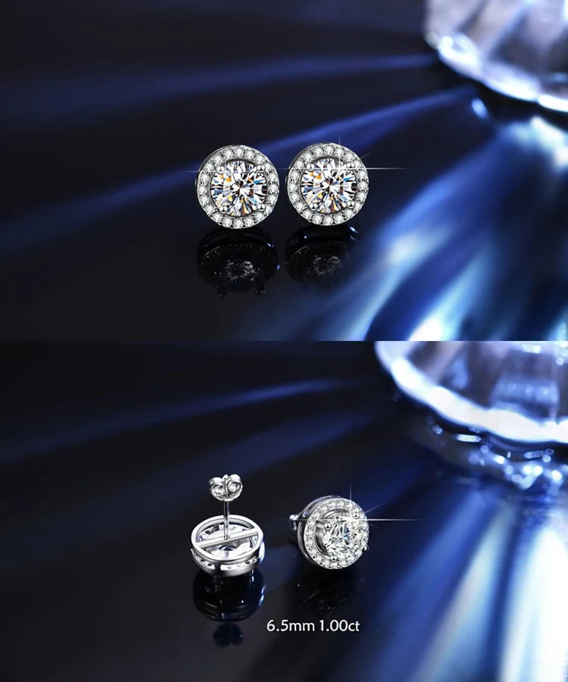 Moissanite Stud Earrings For Women