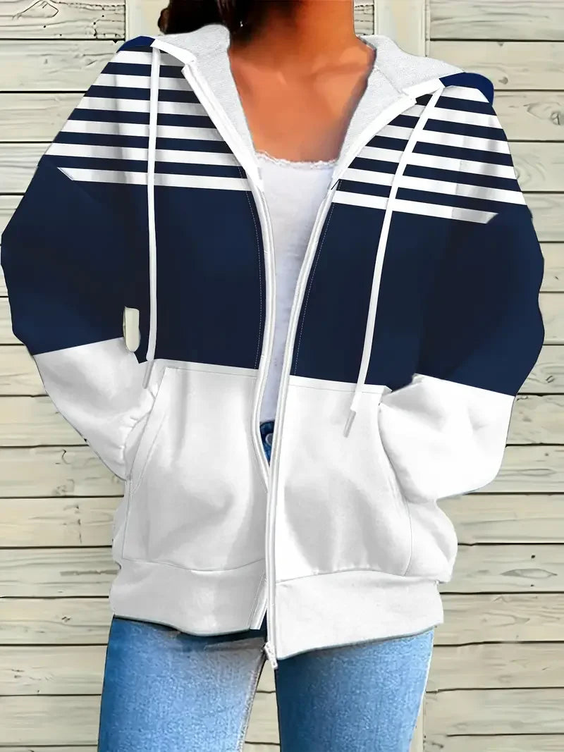 Nautical Stripe Hooded Jacket