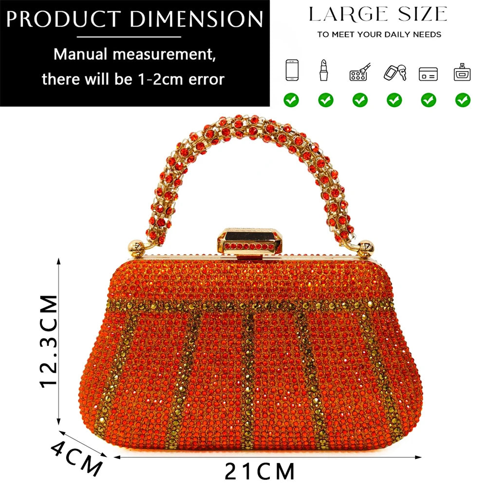 High Quality Colorful Shoes and Bag Set with Shining Crystals