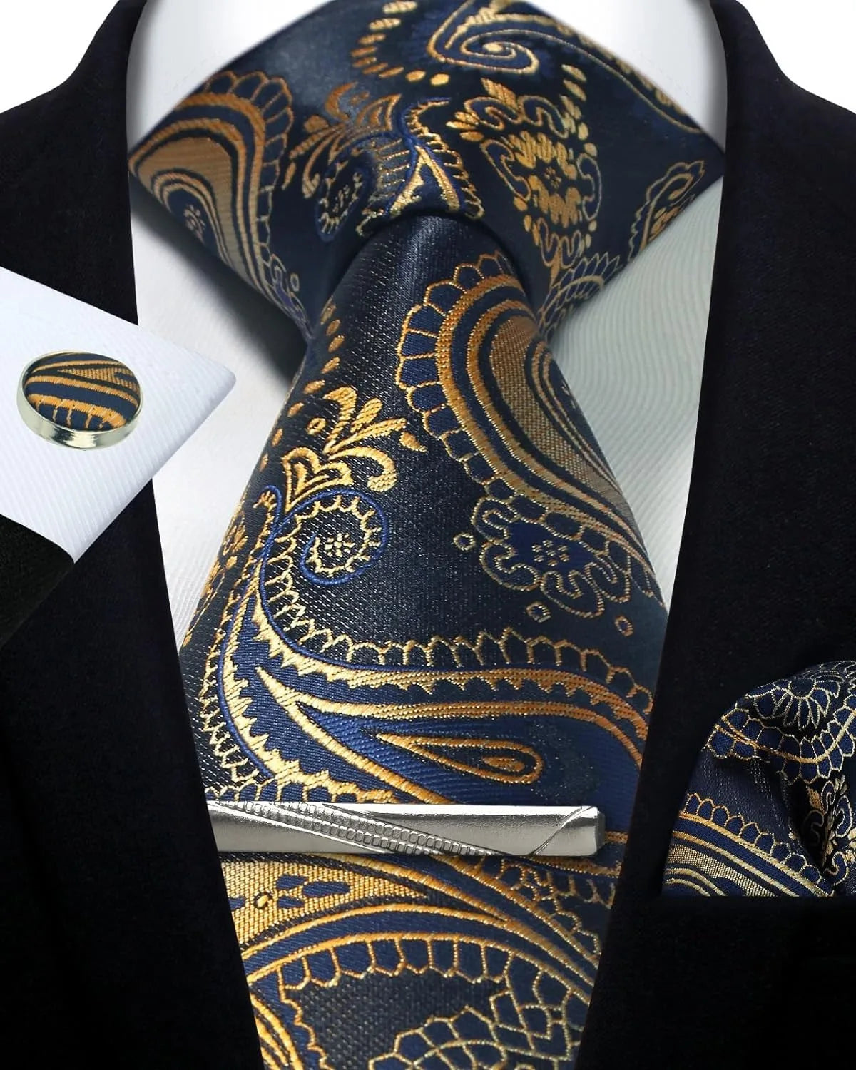 Silk Paisley 4pc Necktie Set