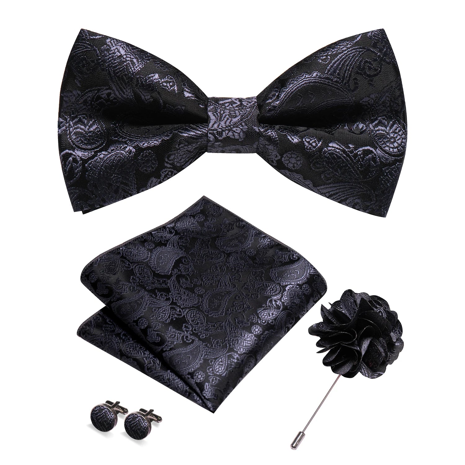Paisley Jacquard Bow Tie 4pc Set 0024 Bazaare Mart Paisley Jacquard Bow Tie 4pc Set