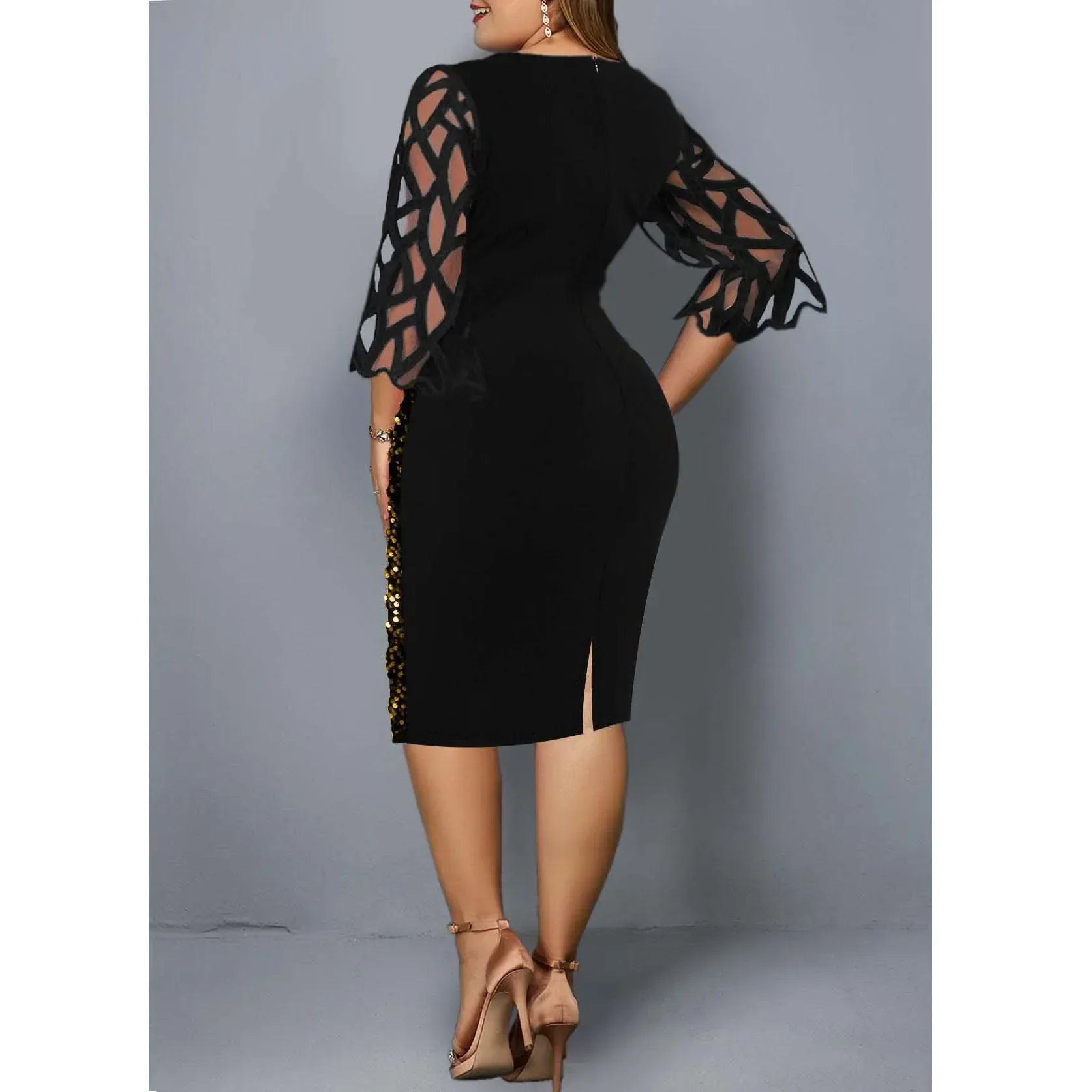 Elegant Sequin Plus Size Dress Bazaare Mart Elegant Sequin Plus Size Dress
