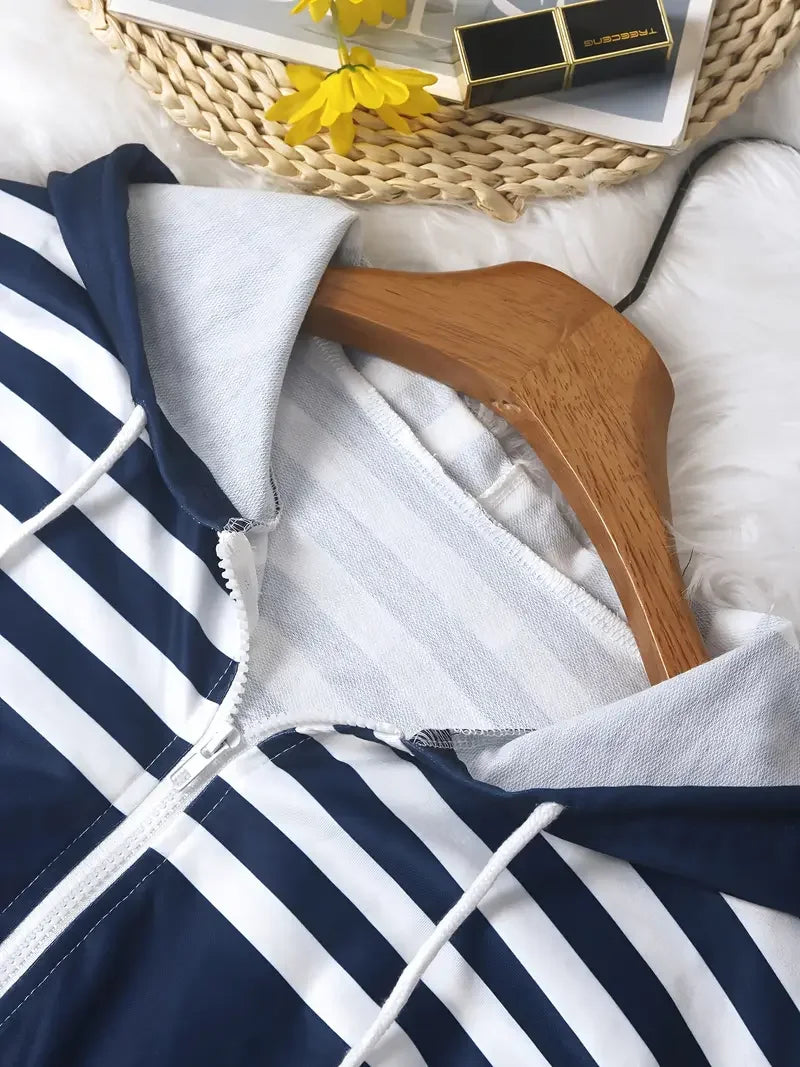 Nautical Stripe Hooded Jacket