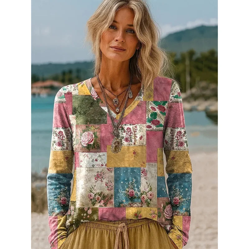 Floral Long Sleeve T-Shirts