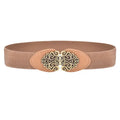 Women's Retro Stretch Belt 4YF-5 khaki Bazaare Mart Belt