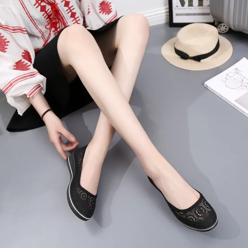Hollow Lace Flats