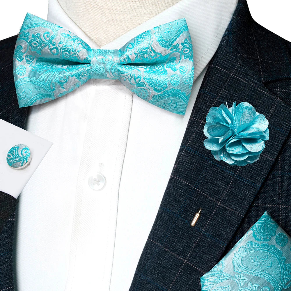 Paisley Jacquard Bow Tie 4pc Set Bazaare Mart Paisley Jacquard Bow Tie 4pc Set