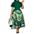 African Style Midi Dress Green Bazaare Mart Midi Dresses