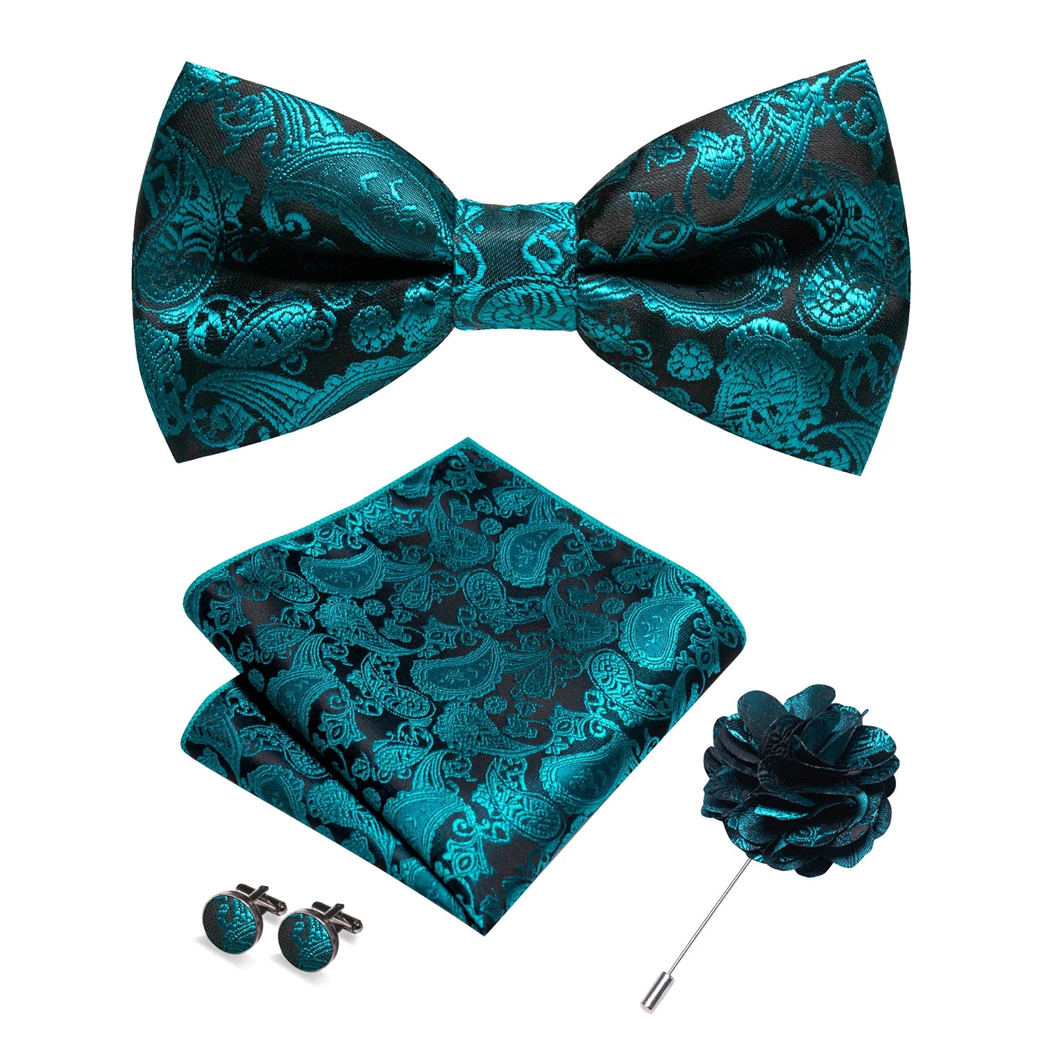Paisley Jacquard Bow Tie 4pc Set 0031 Bazaare Mart Paisley Jacquard Bow Tie 4pc Set
