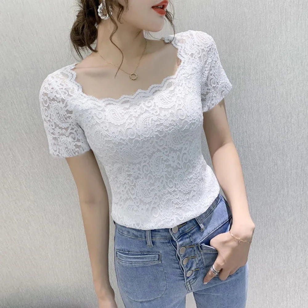 Lace Turtleneck Long Bell Sleeve 207 White Bazaare Mart Lace Turtleneck Long Bell Sleeve