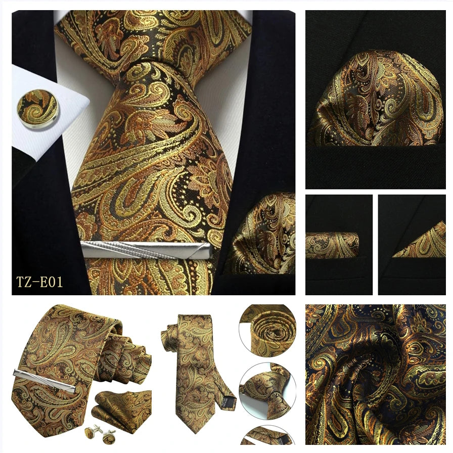 Silk Paisley 4pc Necktie Set