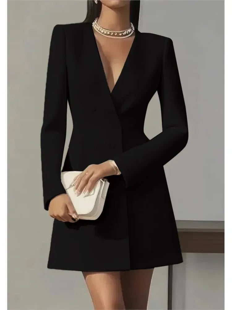 Women's Short Double Breasted Coat Dress Bazaare Mart Coat Dress