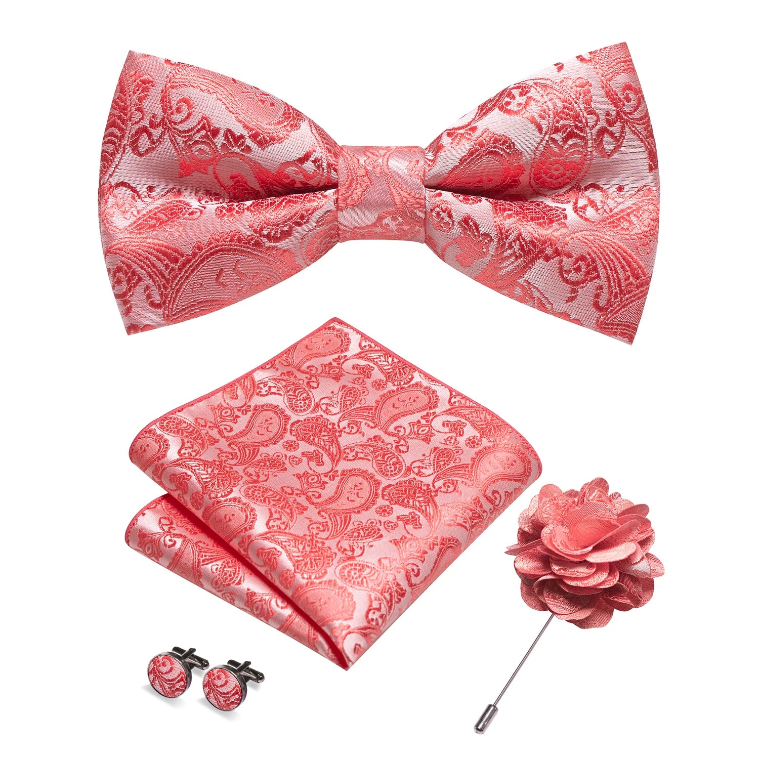 Paisley Jacquard Bow Tie 4pc Set 0019 Bazaare Mart Paisley Jacquard Bow Tie 4pc Set