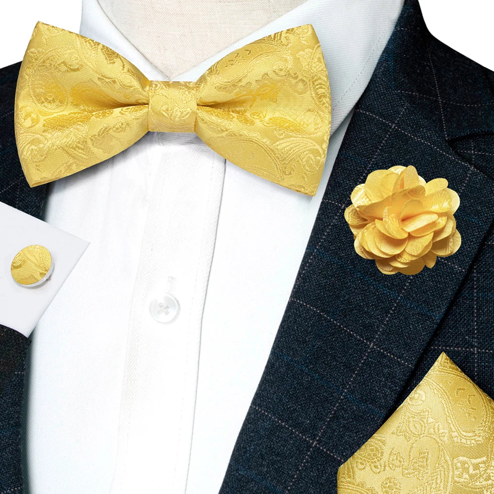 Paisley Jacquard Bow Tie 4pc Set Bazaare Mart Paisley Jacquard Bow Tie 4pc Set