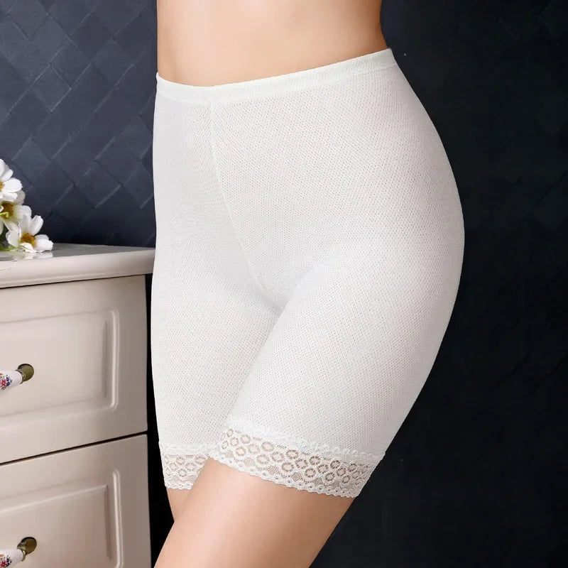Plus Size Lacy Anti-Chafing Slip Shorts for Women – Lace Thigh Saver Under Dress Shorts Bazaare Mart Girdle