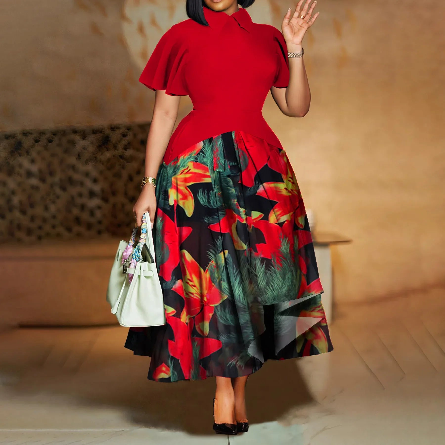 African Style Midi Dress