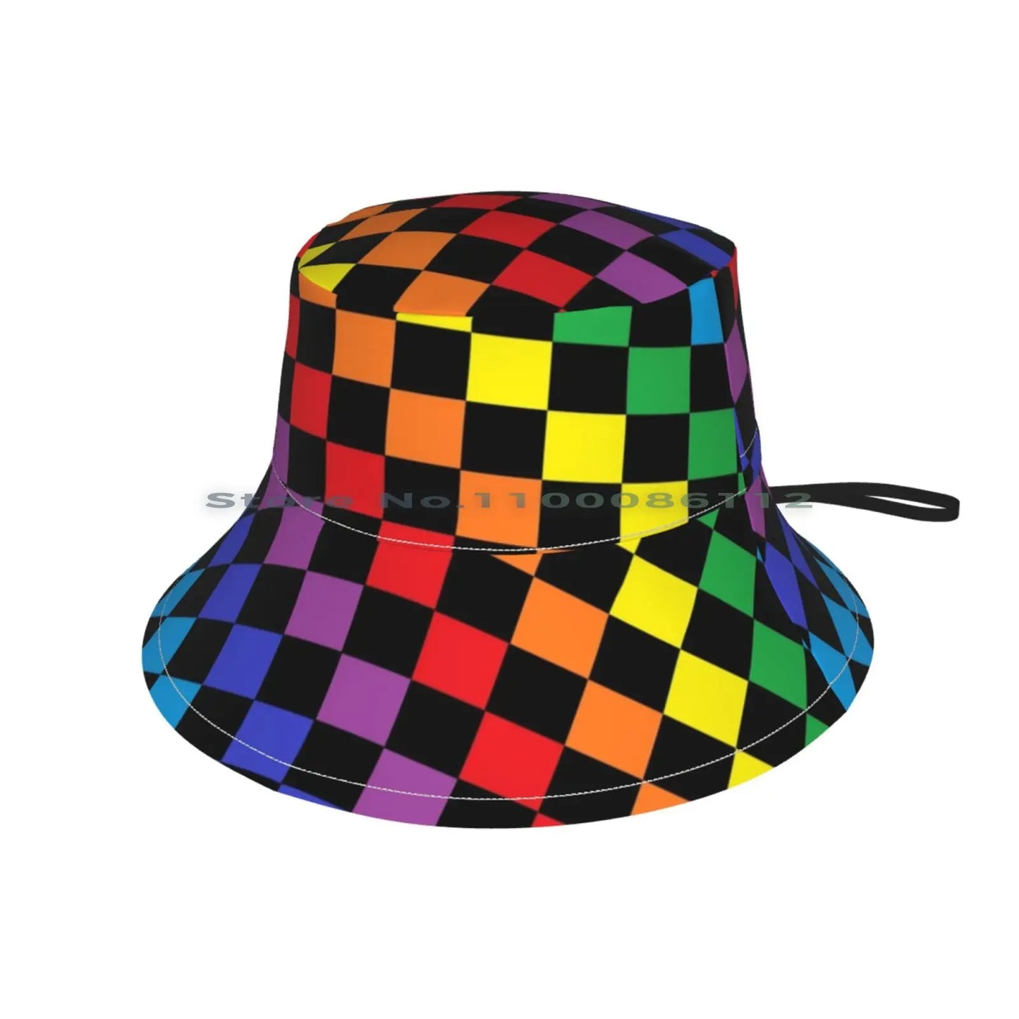 Rainbow Checker Black Hats