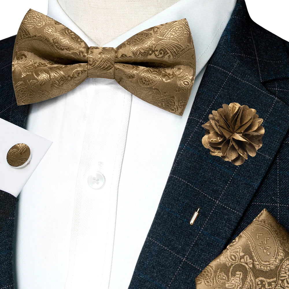Paisley Jacquard Bow Tie 4pc Set Bazaare Mart Paisley Jacquard Bow Tie 4pc Set