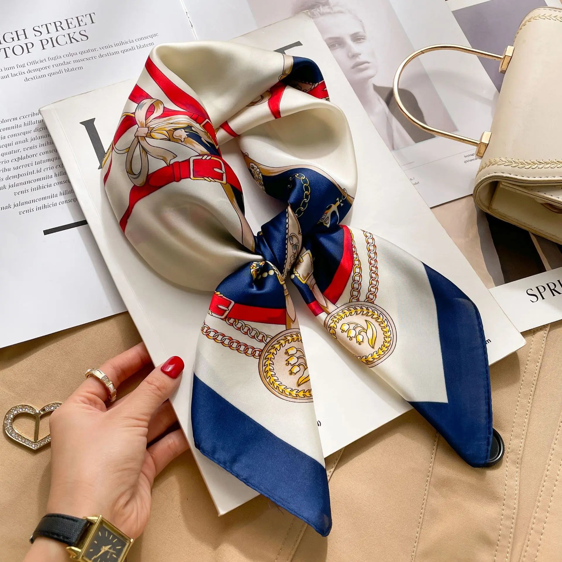 Pashmina Silk Scarf JNC086-01 70X70cm Bazaare Mart Silk Scarf