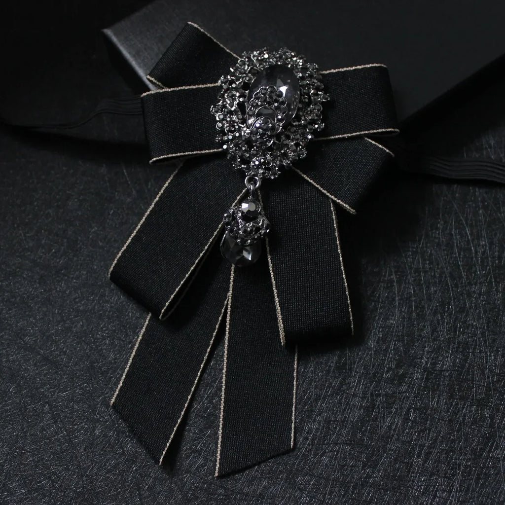Rococo Handmade Ribbon Brooch Necktie Bazaare Mart Rococo Handmade Ribbon Brooch Necktie