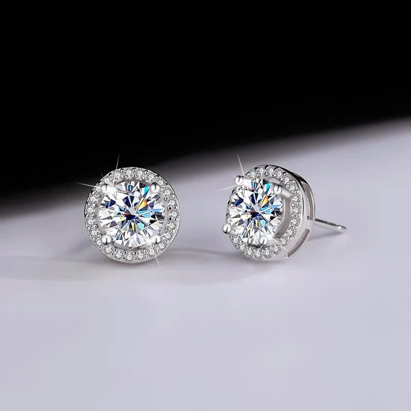 Moissanite Stud Earrings For Women