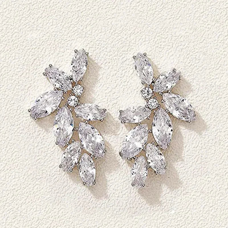 Glamorous Special Occasion CZ Earrings E2086 Bazaare Mart Rhinestone Earrings