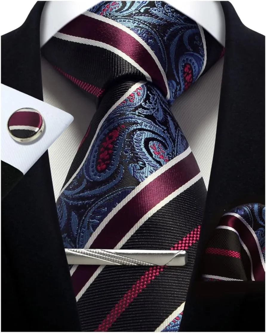 Silk Paisley 4pc Necktie Set