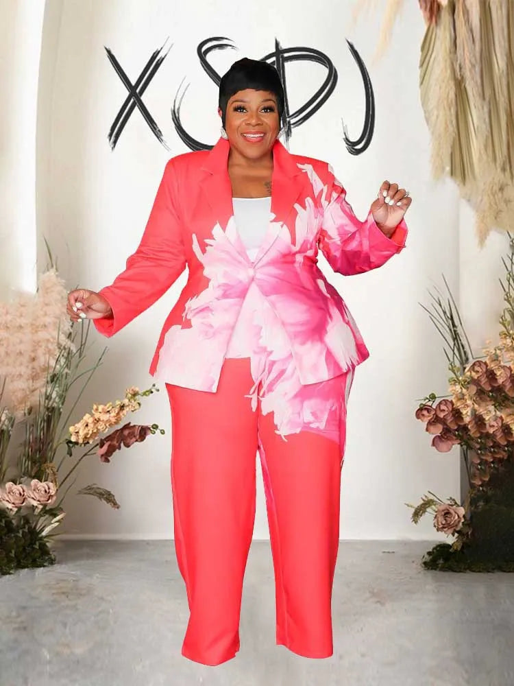 Elegant Floral Pant Suit