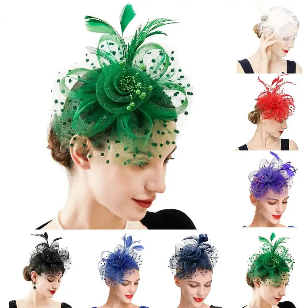 Mesh Dot Fascinator Hat - Bazaare Mart